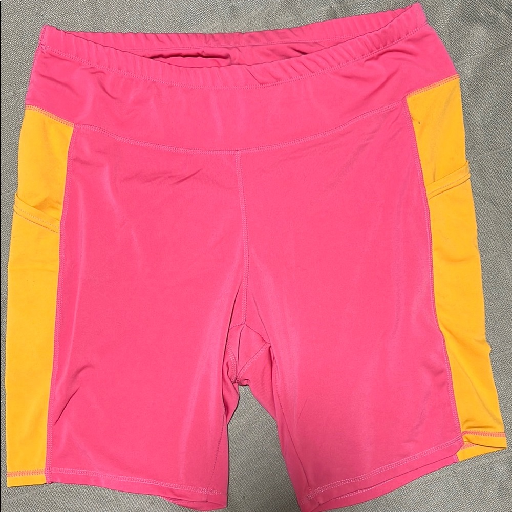 Women's Pink and Yellow Shorts